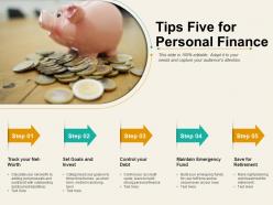 Tips five for personal finance