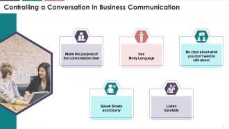 Tips For Controlling A Conversation Training Ppt