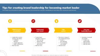 Tips For Creating Brand Leadership For Developing Brand Leadership Plan To Become
