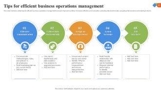 Tips For Efficient Business Operations Management
