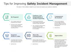 Tips for improving safety incident management