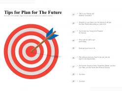 Tips for plan for the future