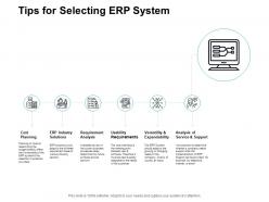 Tips for selecting erp system ppt powerpoint presentation pictures graphics