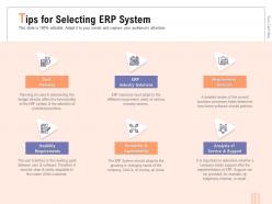 Tips for selecting erp system versatility ppt powerpoint presentation icon gallery