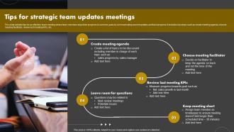 Tips for strategic team updates meetings