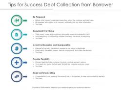Tips for success debt collection from borrower
