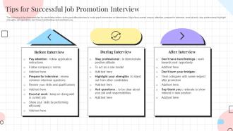 Tips For Successful Job Promotion Interview