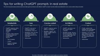 Tips For Writing Chatgpt Prompts In Real Estate Chatgpt For Real Estate Chatgpt SS V