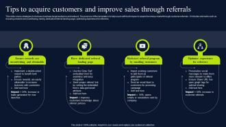 Tips To Acquire Customers And Improve Referral Marketing Promotional Techniques MKT SS V