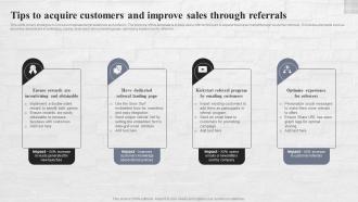 Tips To Acquire Customers And Improve Sales Referral Marketing Strategies To Reach MKT SS V