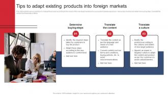 Tips To Adapt Existing Products Into Foreign Markets Product Expansion Steps
