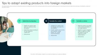 Tips To Adapt Existing Products Into Key Steps Involved In Global Product Expansion