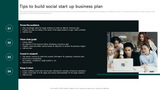 Tips To Build Social Start Up Business Plan Social Business Startup
