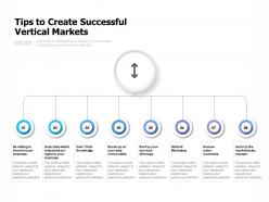 Tips to create successful vertical markets