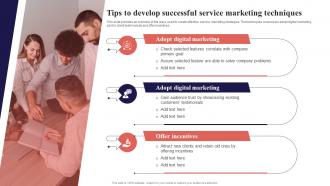 Tips To Develop Successful Service Marketing Techniques Organization Function Strategy SS V