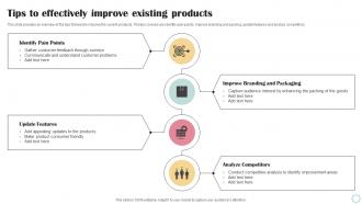 Tips To Effectively Improve Existing Products Business Operational Efficiency Strategy SS V