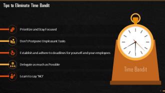 Tips To Eliminate Time Bandit Training Ppt