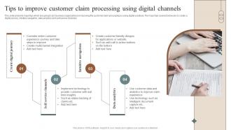 Tips To Improve Customer Claim Processing Using Digital Channels