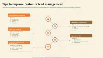Tips To Improve Customer Lead Management