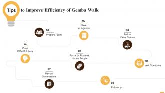 Tips To Improve Efficiency Of Kaizen Gemba Walk Training Ppt