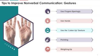 Tips To Improve Gestures In Nonverbal Communication Training Ppt