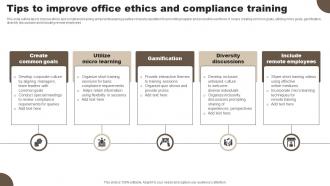 Tips To Improve Office Ethics And Compliance Training