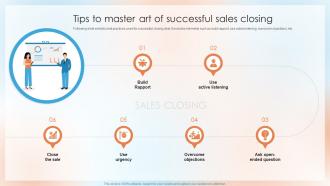 Tips To Master Art Of Successful Sales Closing Top Sales Closing Techniques SA SS