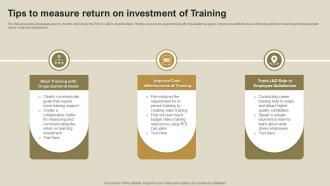 Tips To Measure Return On Investment Of Training
