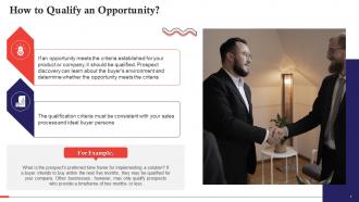 Tips To Qualify An Opportunity Training Ppt