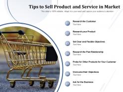 Tips To Sell Product And Service In Market