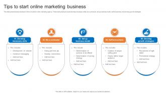 Tips To Start Online Marketing Business