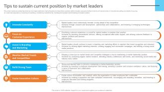 Tips To Sustain Current Position By Market Leaders Dominating The Competition Strategy SS V