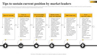 Tips To Sustain Current Position By Market Leaders Market Leadership Mastery Strategy SS