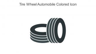 Tire Wheel Automobile Colored Icon In Powerpoint Pptx Png And Editable Eps Format