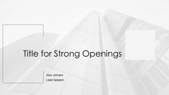 Title For Strong Openings PPT Template AT Title For Strong Openings PPT Template AT