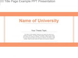 Title page example ppt presentation