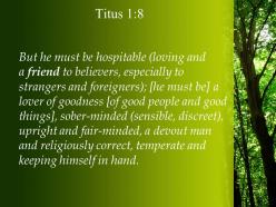 Titus 1 8 who is self controlled upright holy powerpoint church sermon