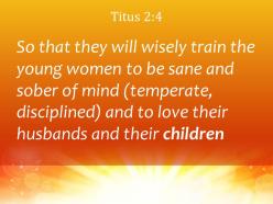 Titus 2 4 they can urge the younger women powerpoint church sermon