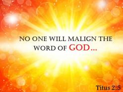 Titus 2 5 the word of god powerpoint church sermon