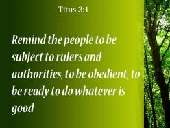 Titus 3 1 be ready to do whatever powerpoint church sermon