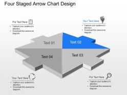 Tj four staged arrow chart design powerpoint template slide