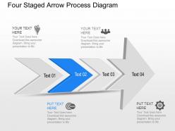 Tk four staged arrow process diagram powerpoint template slide