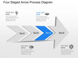 Tk four staged arrow process diagram powerpoint template slide