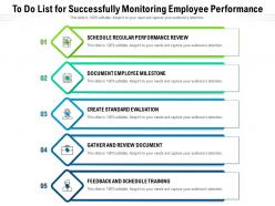 To do list for successfully monitoring employee performance