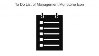 To Do List Of Management Monotone Icon In Powerpoint Pptx Png And Editable Eps Format