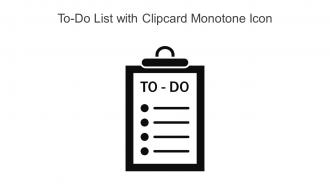 To Do List With Clipcard Monotone Icon In Powerpoint Pptx Png And Editable Eps Format