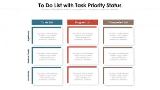 To do list with task priority status