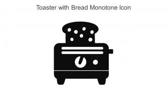 Toaster With Bread Monotone Icon In Powerpoint Pptx Png And Editable Eps Format