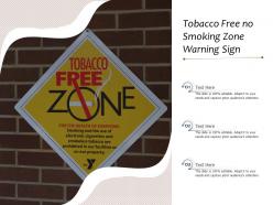 Tobacco free no smoking zone warning sign