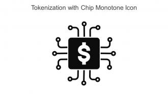 Tokenization With Chip Monotone Icon In Powerpoint Pptx Png And Editable Eps Format